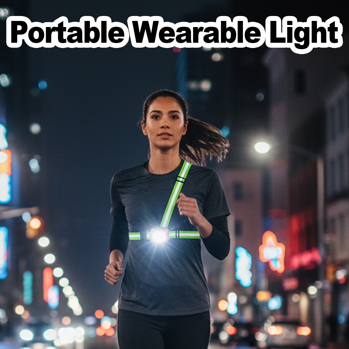 Running Gear For Night - Running Light USB Rechargeable Waterproof Lightweight