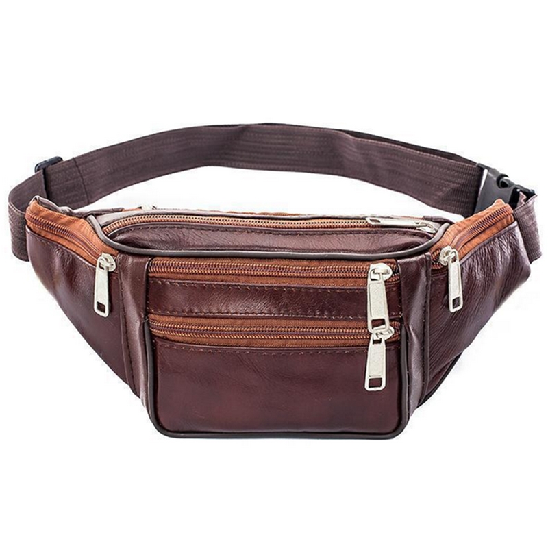 Running Gear Bag - Leather Men Waist Chest Bag Thin