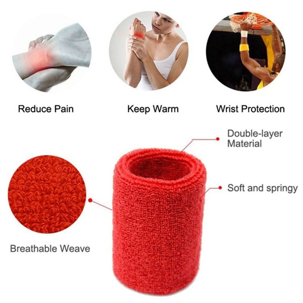 1/2Pcs Unisex Wristbands Sport - Sweat Band Wrist ulasan dan harga