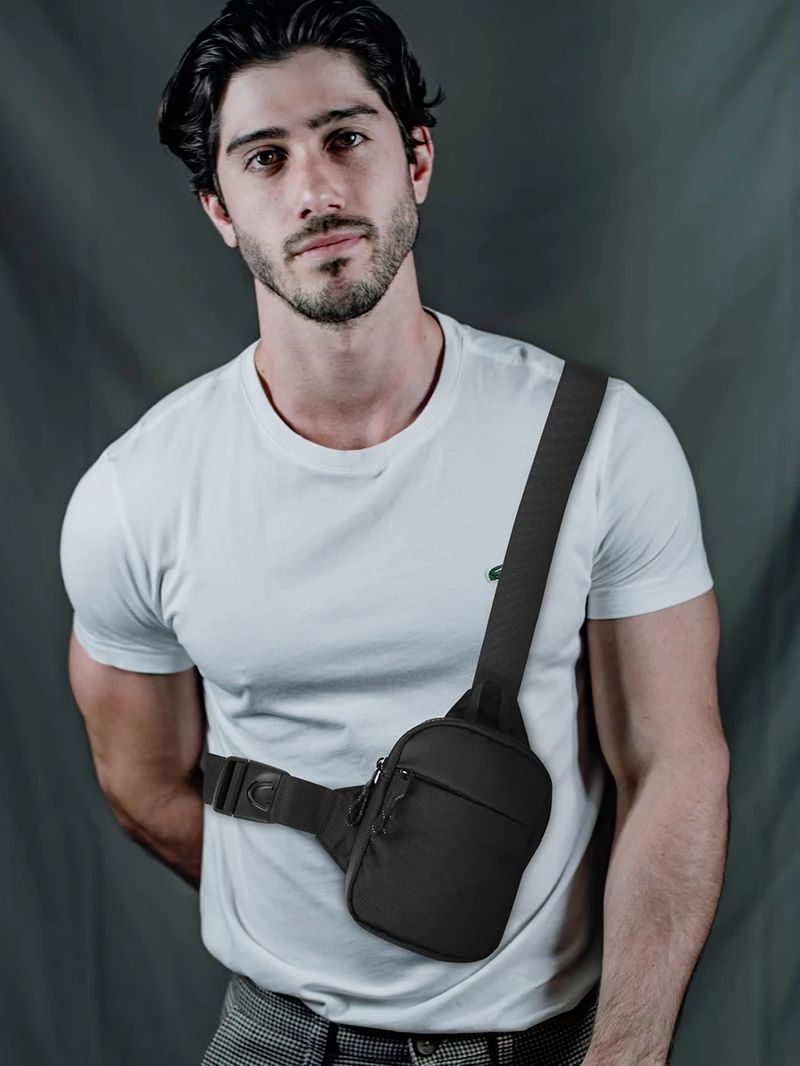 Casual Men Shoulder Chest Bag  - Running Gear Bag ulasan dan harga