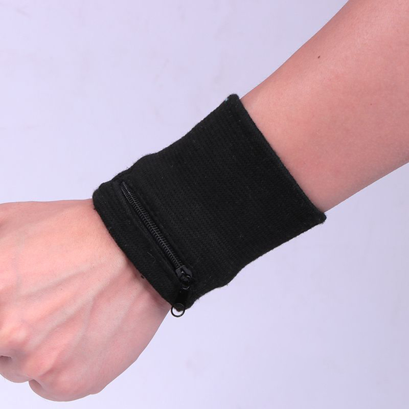Sports Wristband With Zipper P - Sweat Band Wrist ulasan dan harga