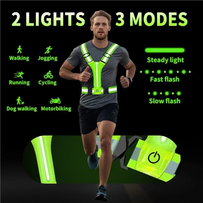 LED Reflective Vest Running Ge - Running Gear For Night ulasan dan harga