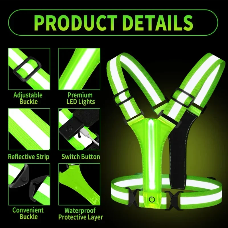 LED Reflective Vest Running Ge - Running Gear For Night ulasan dan harga