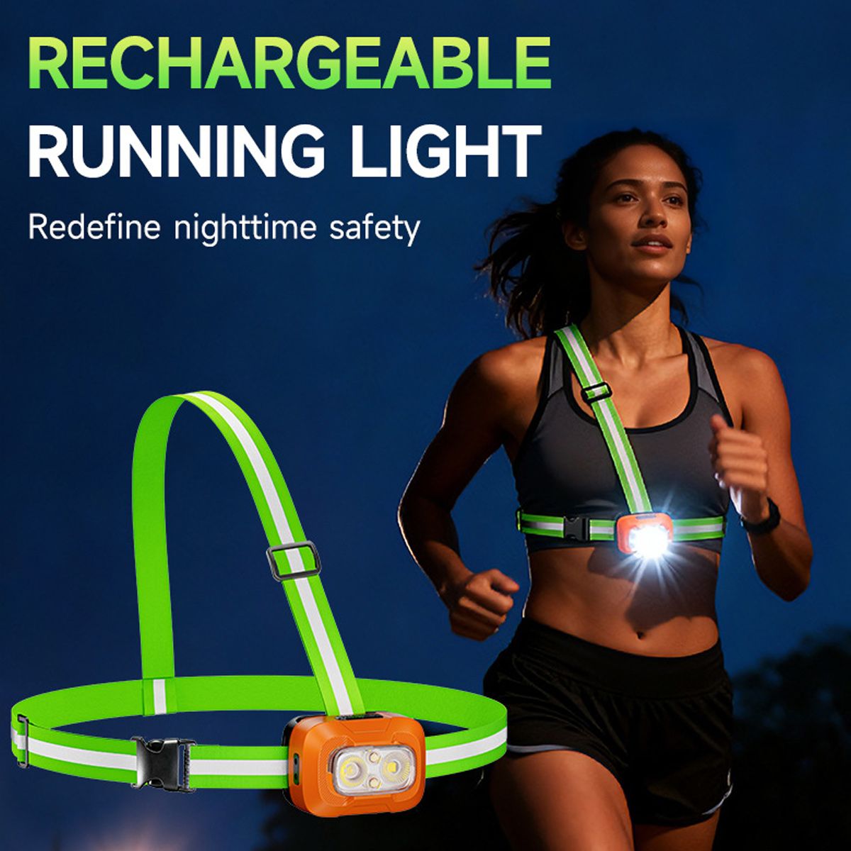 Running Light USB Rechargeable - Running Gear For Night ulasan dan harga
