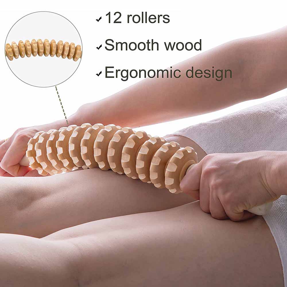 Curved Wood Massage Roller Sti - Muscle Roller Stick ulasan dan harga
