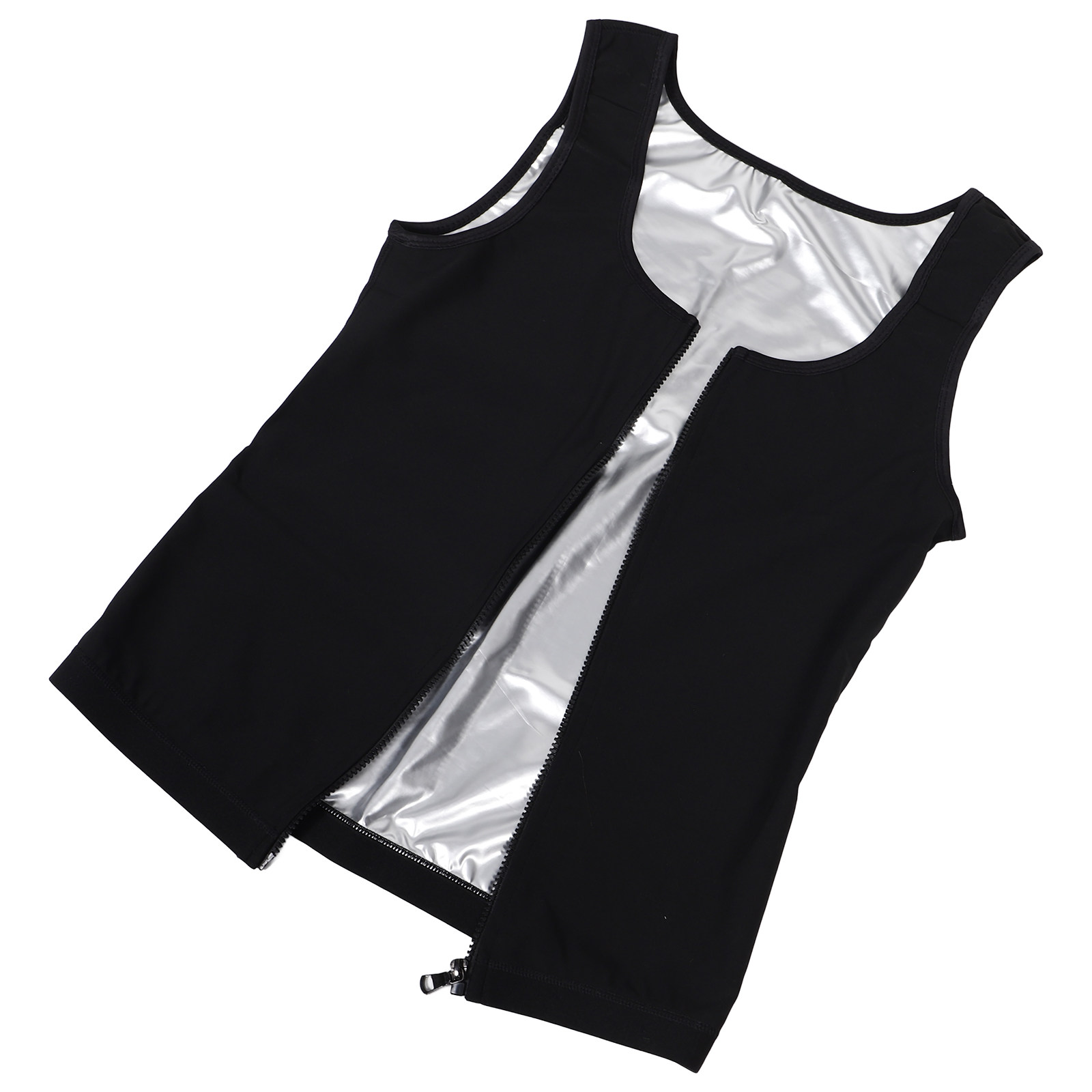 Men Sweat Vest Zip Up Compress - Running Gear Girls ulasan dan harga