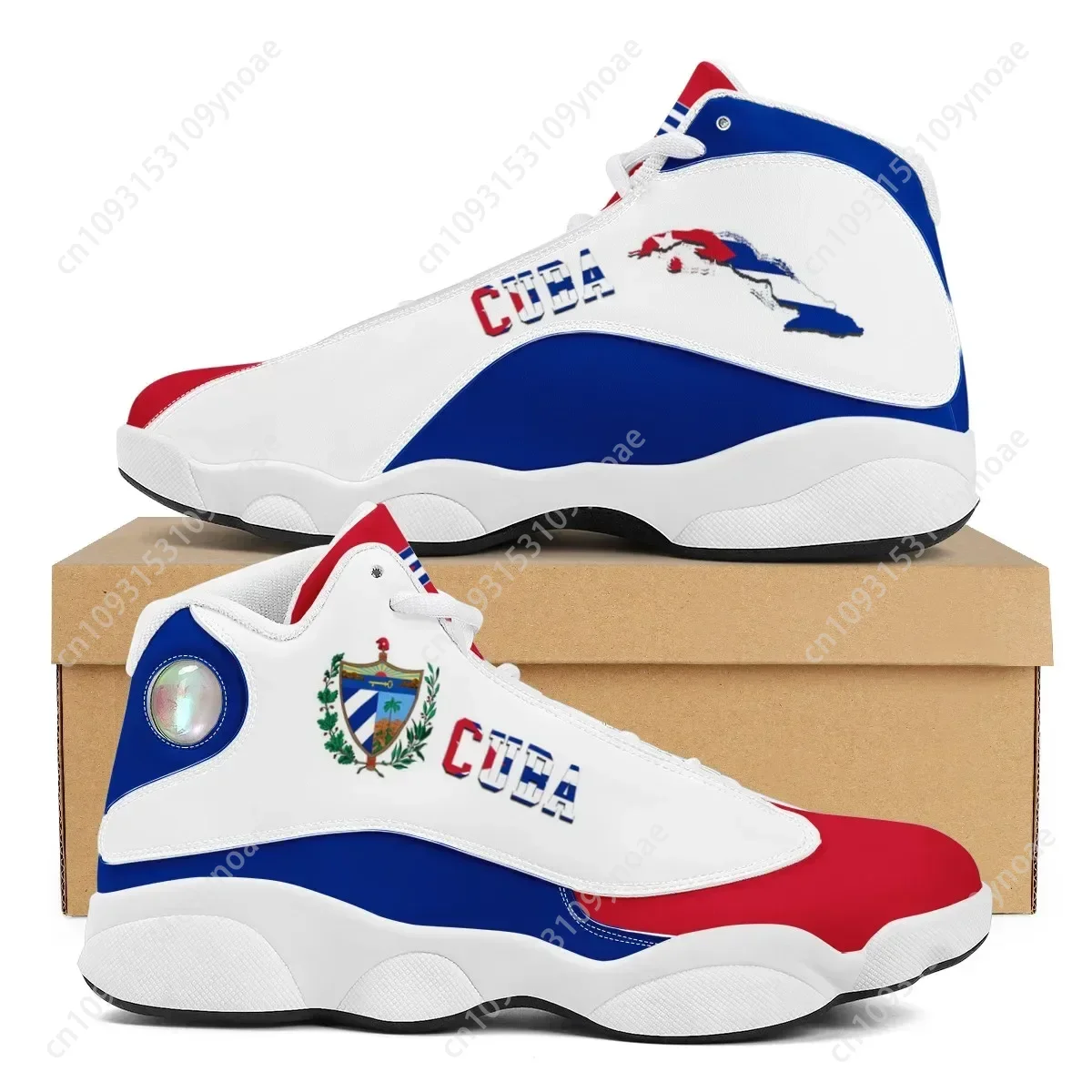 CUBA Flag Print Cool Men Baske - Running Gear Shoes ulasan dan harga