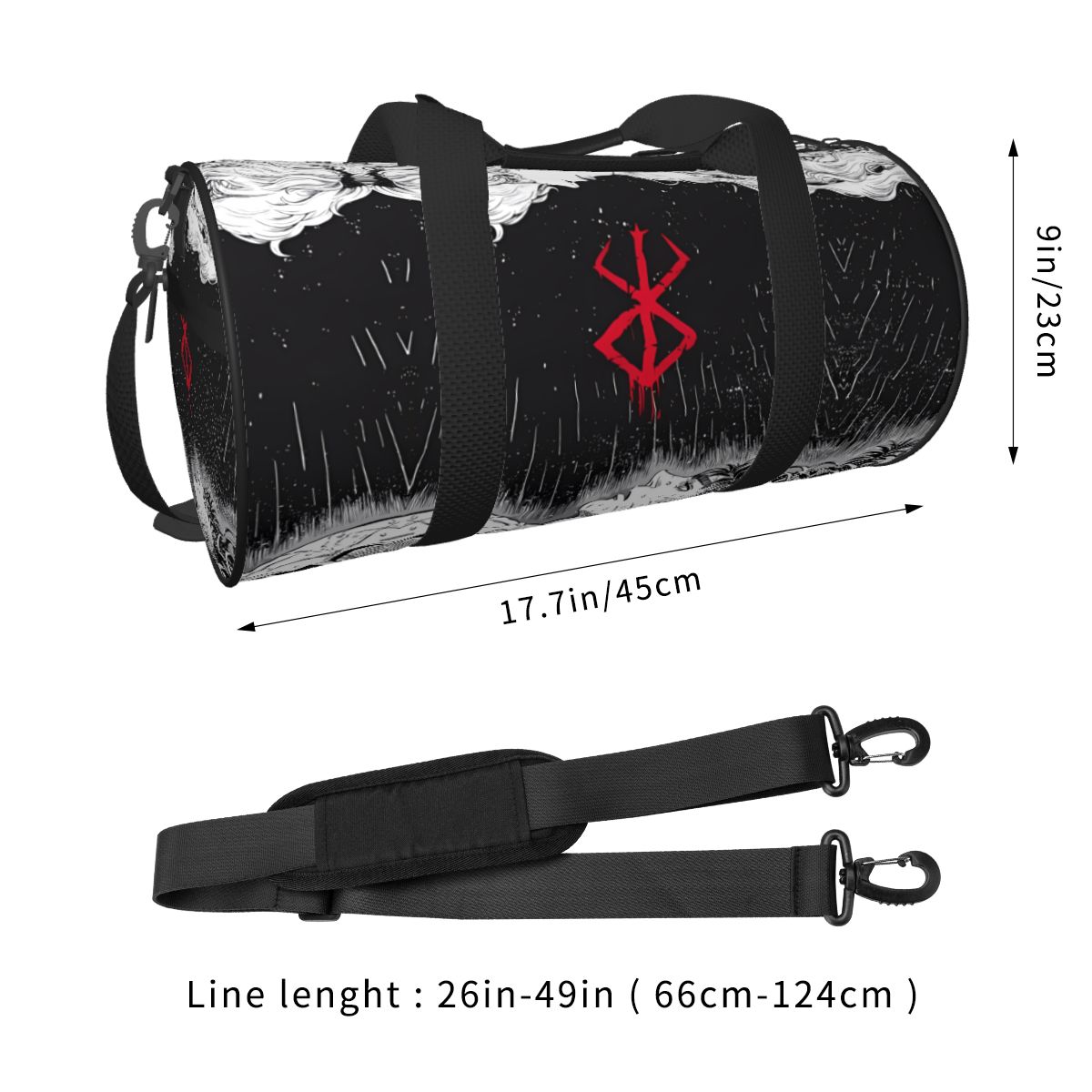 Japan Anime Bereserk Gym Bag F - Running Gear Bag ulasan dan harga