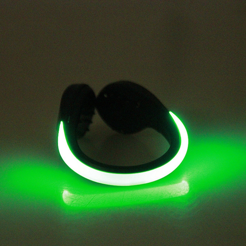 1Pcs LED Flash Shoe Clip Green - Running Gear For Night ulasan dan harga
