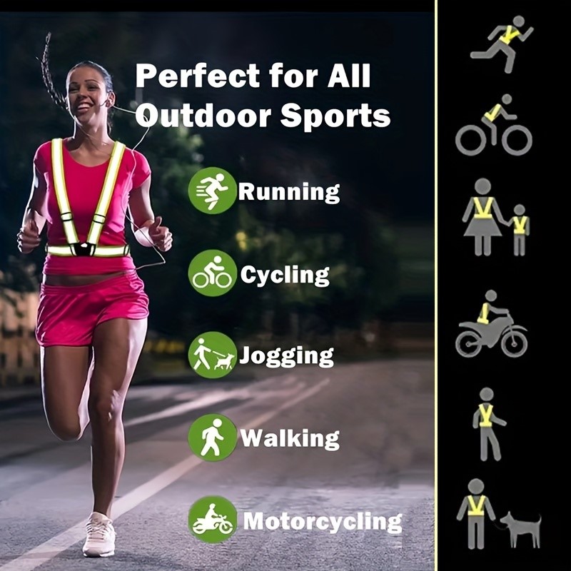 High Visibility Reflective Saf - Running Gear For Night ulasan dan harga