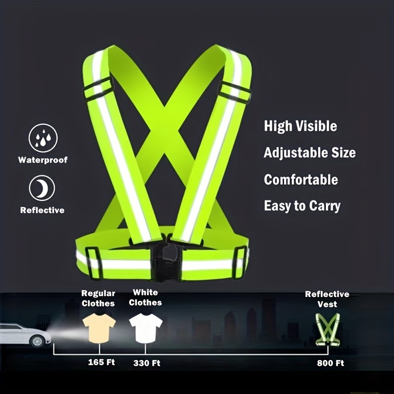 High Visibility Reflective Saf - Running Gear For Night ulasan dan harga