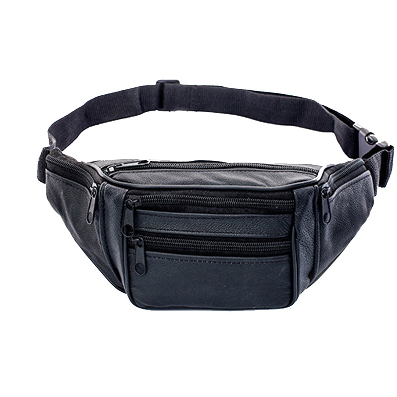 Leather Men Waist Chest Bag Th - Running Gear Bag ulasan dan harga